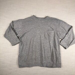 Patagonia Vintage Heather Gray Cotton Pocket Crewneck Sweatshirt Womens S USA